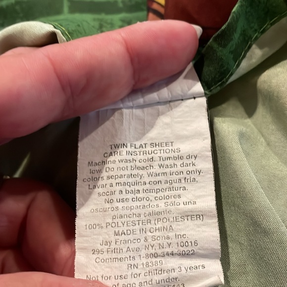 TMNT Sheet Set 1 Flat sheet and 1 Fitted - Picture 9 of 9